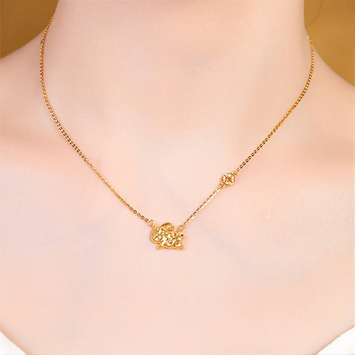 Buddha Stones Year Of The Horse Chinese Zodiac 925 Sterling Silver Coin Design Blessing Chain Necklace Pendants - image 18