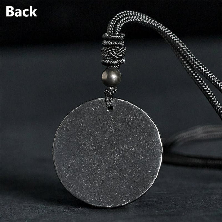 Buddha Stones Flower of Life Carving Design Authentic Shungite Stone Protection Necklace Pendant - image 12