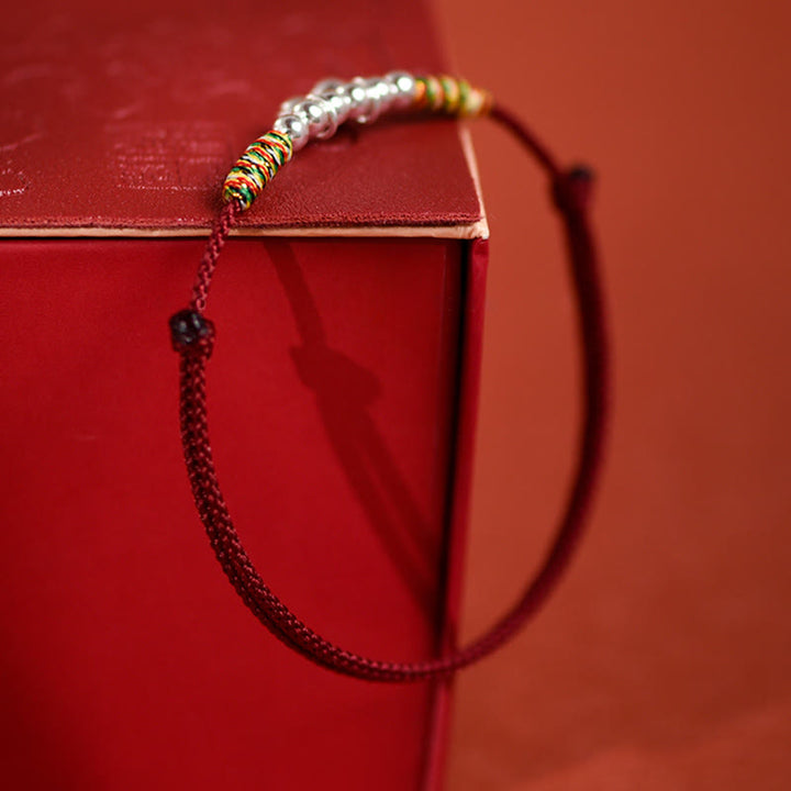 Buddha Stones Silver Bell Red Black String Protection Adjustable Cats Small Dogs Pet Collar - image 4