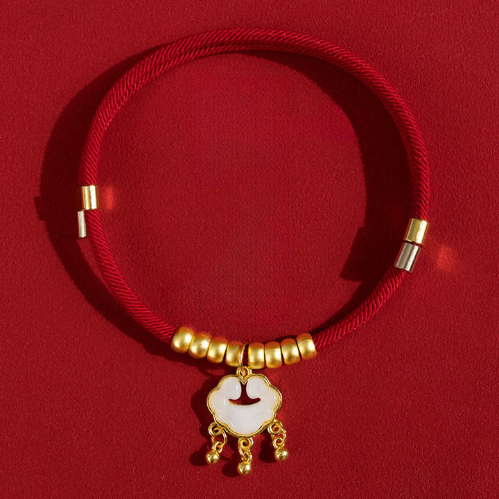 Buddha Stones Red String Bead Protection Adjustable Cats Small Dogs Pet Collar - Glass Pendant - 25-50cm - image 12