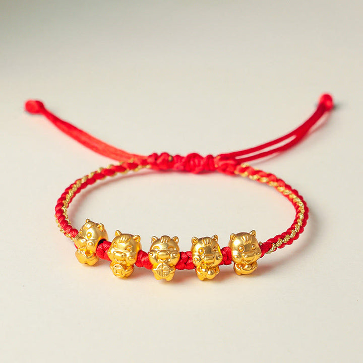 Buddha Stones Fu Character 999 Sterling Silver Year Of The Horse Prosperity Red String Bracelet - image 11