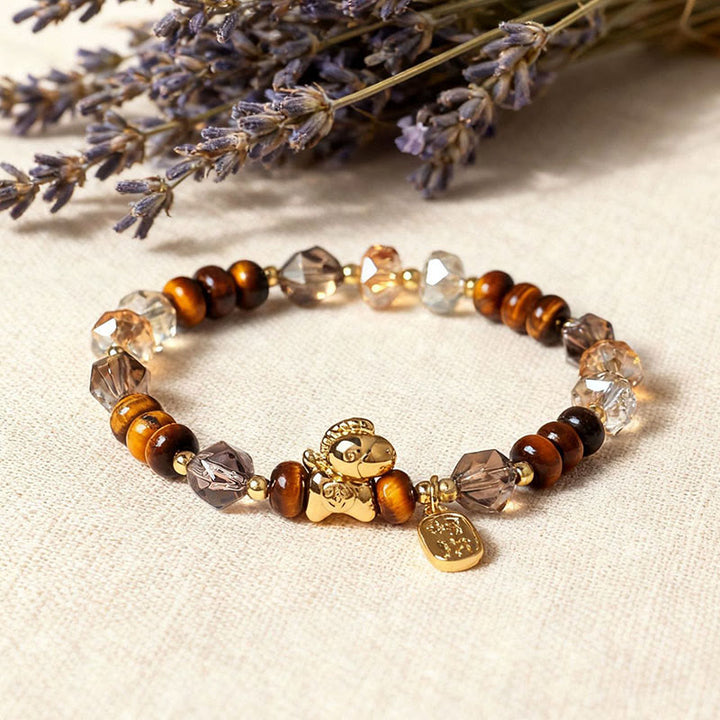 Buddha Stones Tiger Eye Ice Obsidian Pearl Year Of The Horse Lucky Fortune Prosperity Bracelet - image 12