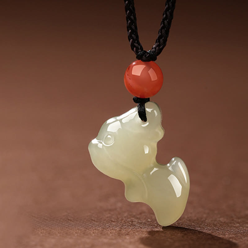 Buddha Stones Chinese Zodiac Year Of The Horse Jade South Red Agate Prosperity Necklace Pendants - Dragon - image 10
