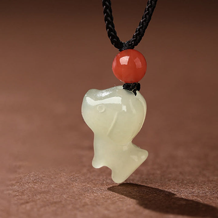 Buddha Stones Chinese Zodiac Year Of The Horse Jade South Red Agate Prosperity Necklace Pendants - Dog - image 26