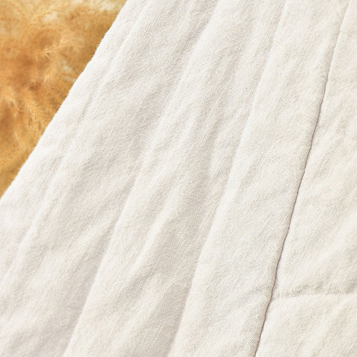 Buddha Stones Plain Cotton Thick Women's 7-8 Length Pants With Pockets - image 8