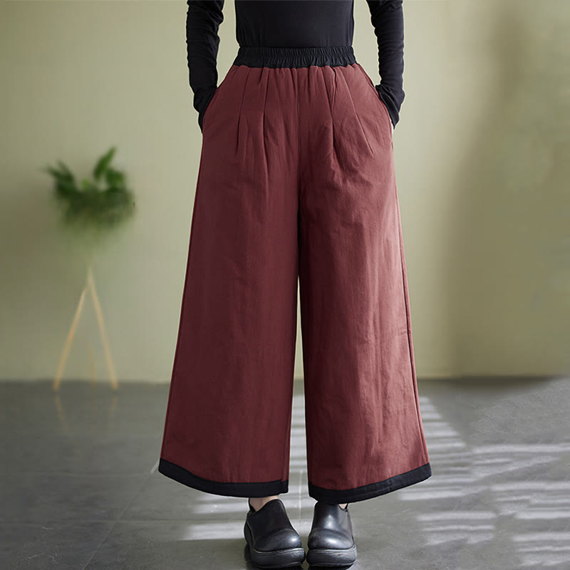 Buddha Stones Casual Plain Women's Wide Leg Pants With Pockets - image 16