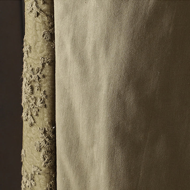 Buddha Stones Flower Pattern Cotton Polyester Embroidery Thick Women's Pants With Pockets - image 11