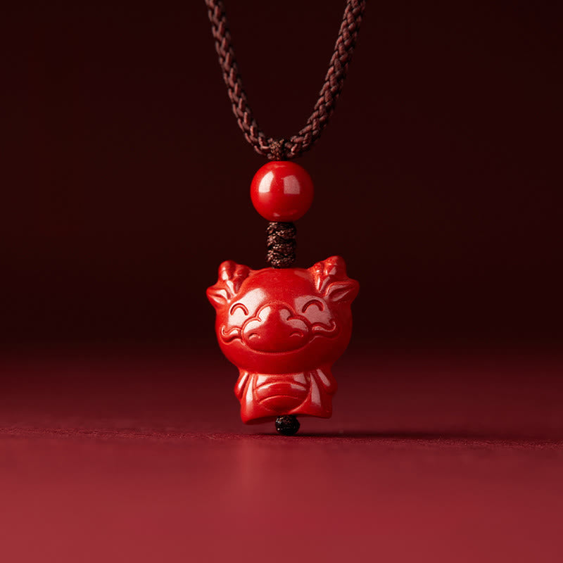 Buddha Stones Year Of The Horse Chinese Zodiac Engraved Design Cinnabar Blessing Rope Necklace Pendants - image 21