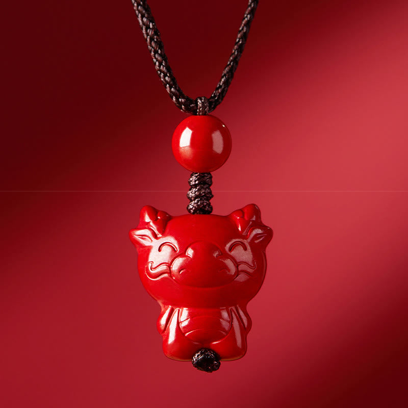 Buddha Stones Year Of The Horse Chinese Zodiac Engraved Design Cinnabar Blessing Rope Necklace Pendants - image 22