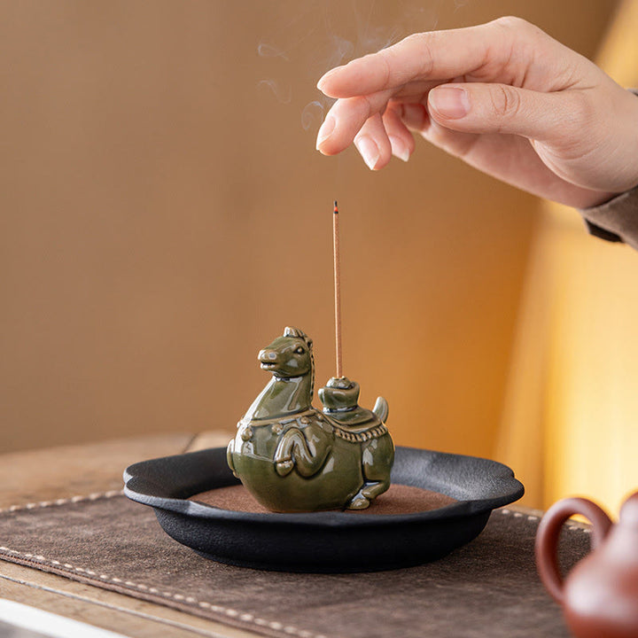 Buddha Stones Year Of The Horse 2026 New Year Ingot Luck Incense Burner - image 5