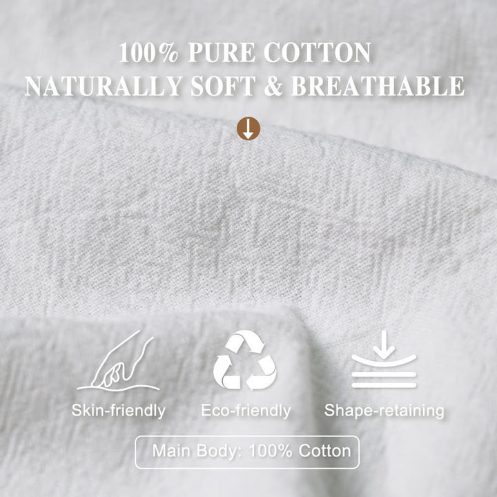 Buddha Stones Pure Cotton White Flowers Grass Women's Elastic Waist Harem Pants - image 3