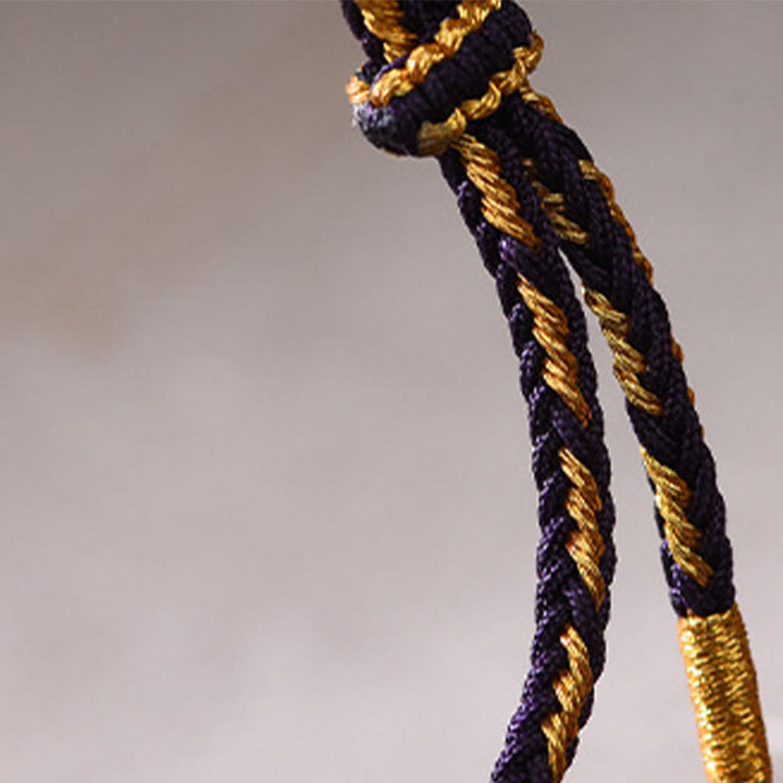 Buddha Stones Five-Emperor Coins Copper Amethyst Cinnabar Black Red String Balance Attract Fortune Bracelet - image 4