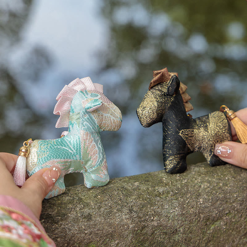 Buddha Stones Year Of The Horse Red String Tassel Embroidery Hanging Decoration - image 15