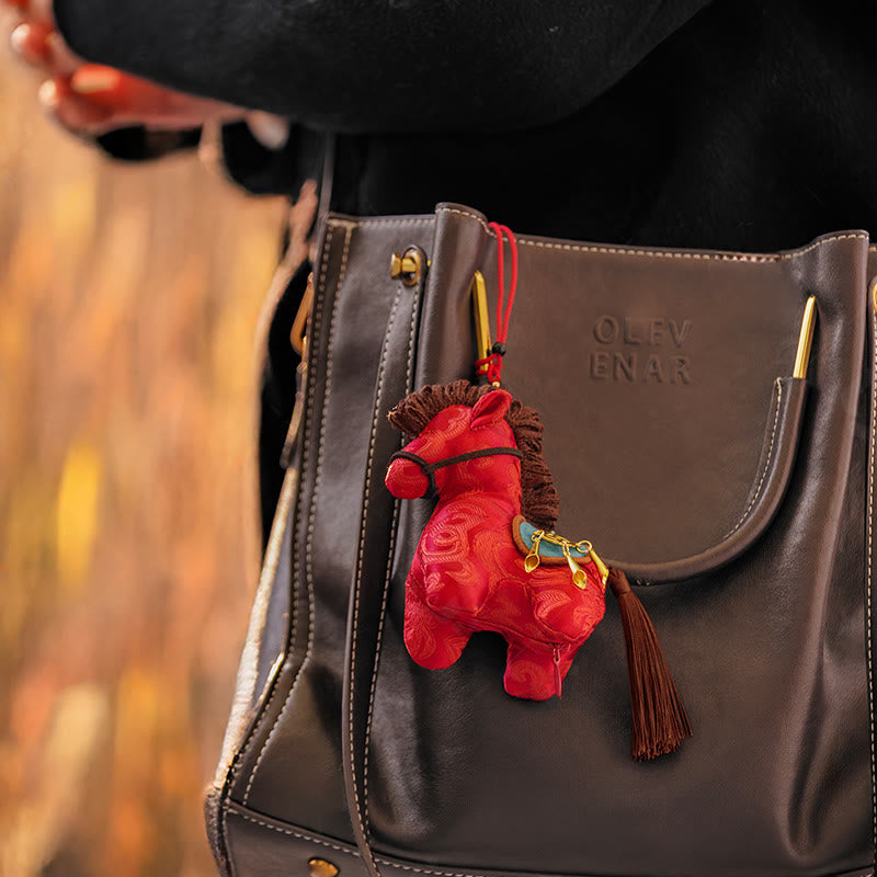 Buddha Stones Year Of The Horse Red String Embroidery Freedom Hanging Decoration - image 2