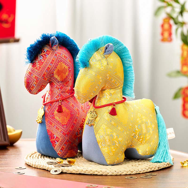 Buddha Stones Year Of The Horse Red String Embroidery Ingot Tassel Decoration - image 22