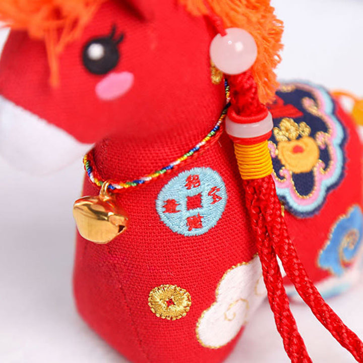 Buddha Stones Year of the Horse Copper Red String Fu Character Home Decoration - image 7