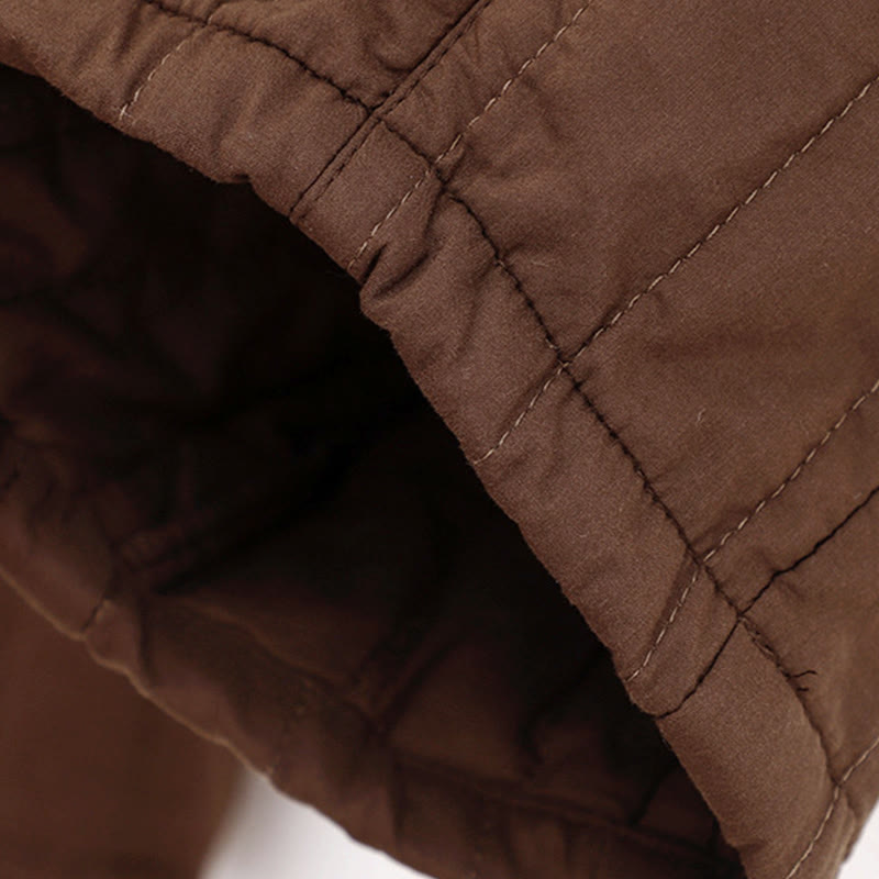 Buddha Stones Winter Plain Color Blocking Design Cotton Women's Harem Pants With Pockets - image 19