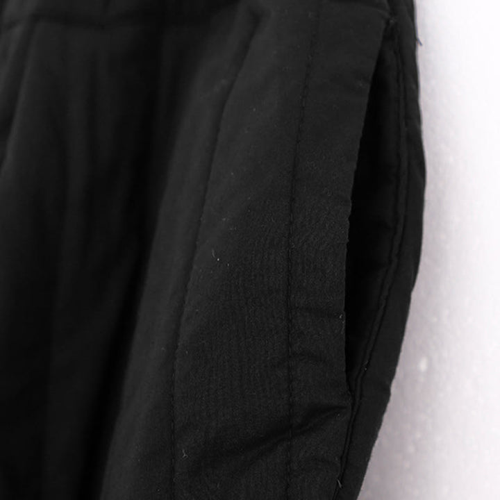 Buddha Stones Winter Plain Color Blocking Design Cotton Women's Harem Pants With Pockets - image 11