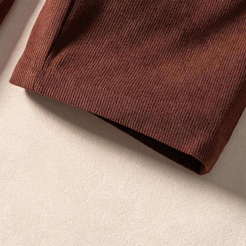 Buddha Stones Commute Solid Color Corduroy Zipper Women's Harem High Waist Pants With Pockets - image 9