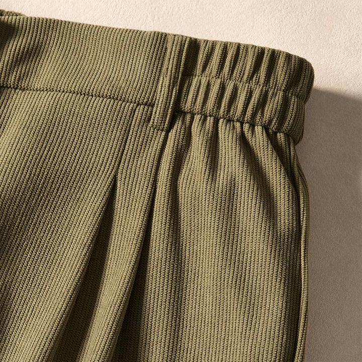 Buddha Stones Commute Fall Corduroy Women's Harem High Waist Pants With Pockets - image 7