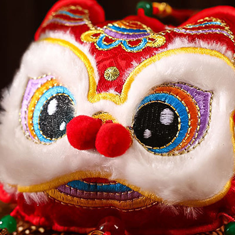 Buddha Stones Embroidery Year Of The Horse Fu Character Copper Coin Shape Red String Hanging Decoration - image 8