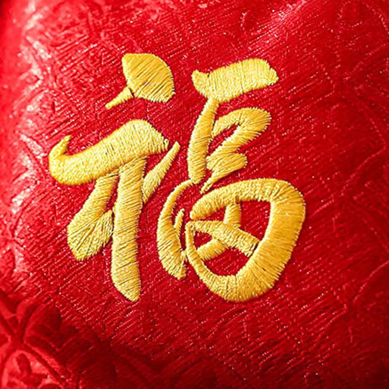 Buddha Stones Embroidery Year Of The Horse Fu Character Copper Coin Shape Red String Hanging Decoration - image 3