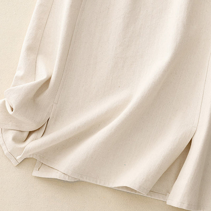 Buddha Stones Women's Plain Cotton Skirt With Pockets - image 10