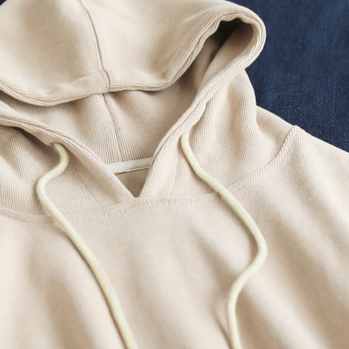 Buddha Stones Fall Solid Color Side Buttons Cotton Long Sleeve Women's Hoodie - image 7