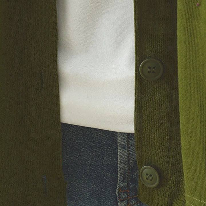 Buddha Stones Solid Color Buttons Down Decorative Pocket Women's Long Sleeve Cardigan - image 11