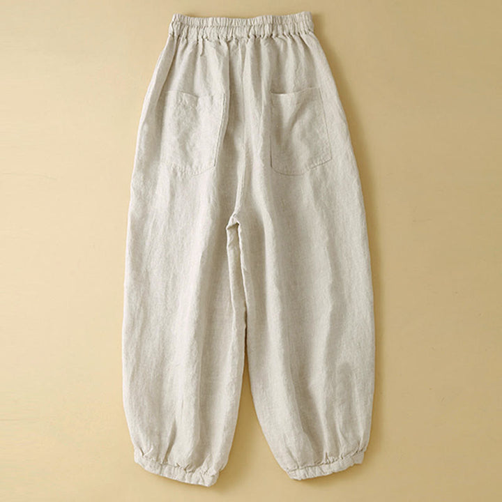 Buddha Stones Commute Women's Plain Harem Capri Pants With Pockets - image 12