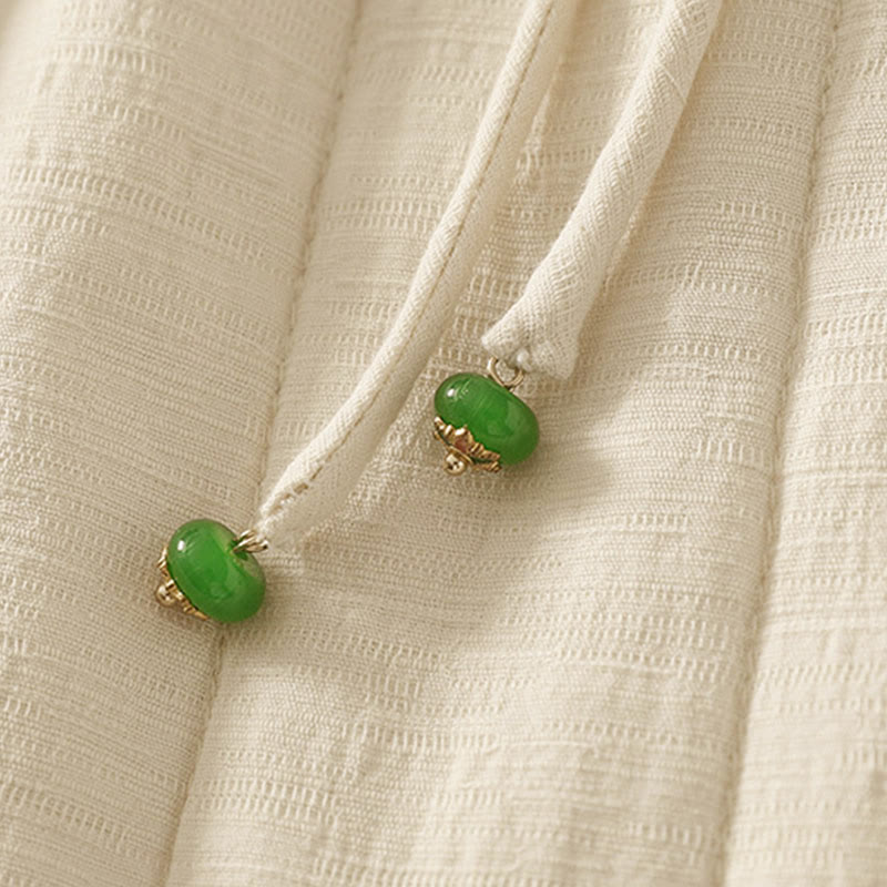 Buddha Stones Plain Cotton Polyester Thick Women's Pants With Pockets - image 2