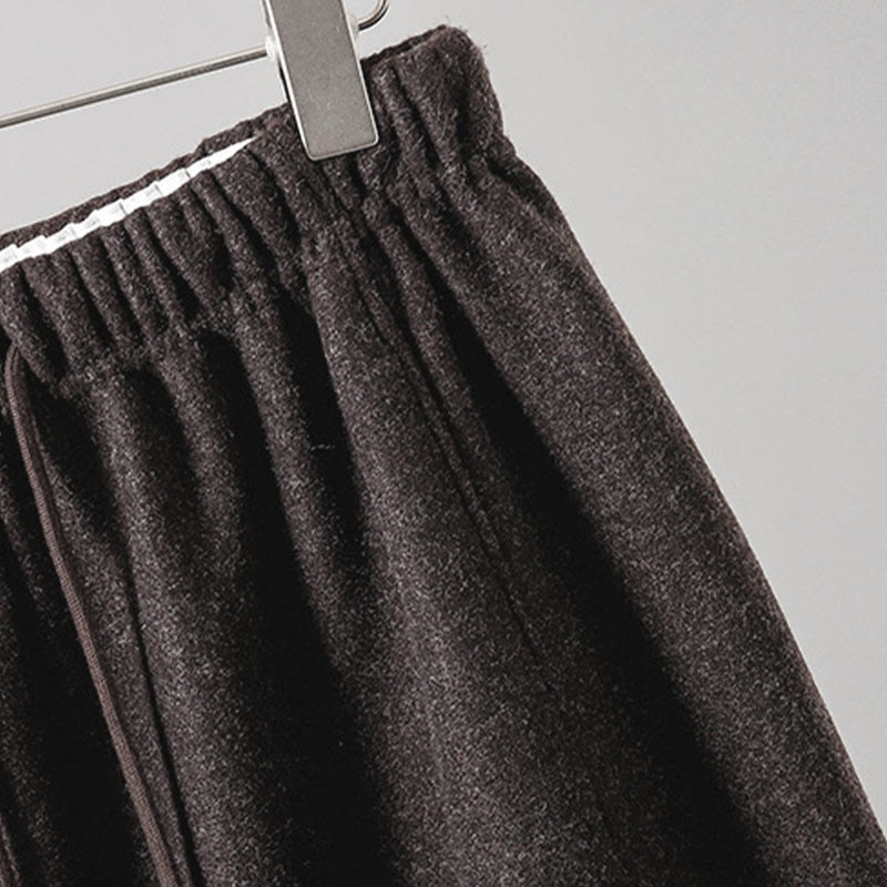 Buddha Stones Plain Cotton Lace-Up Design Thick Women's Pants With Pockets - image 17