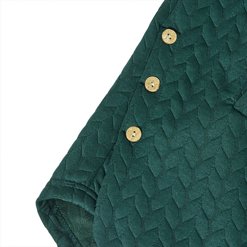 Buddha Stones Fall Wheat Ear Pattern Mid-length Design Women's Long Sleeve Hooded Coat With Pockets - image 12