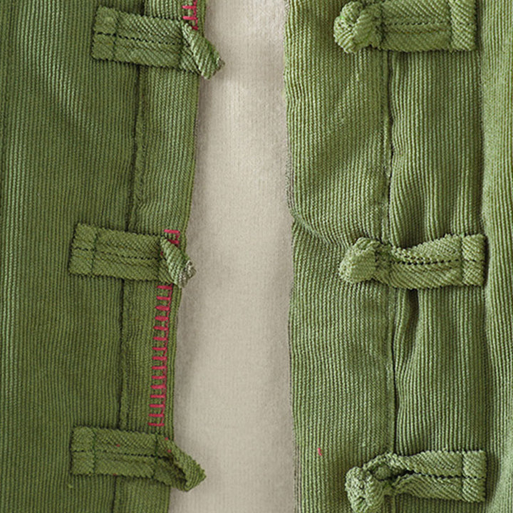 Buddha Stones Simple Plain Frog-Button Women's Cotton Long Sleeve Jacket - image 14