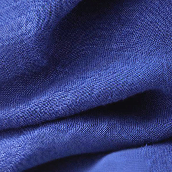 Buddha Stones Plain Long Sleeve Cotton Midi Dress With Pockets - image 10