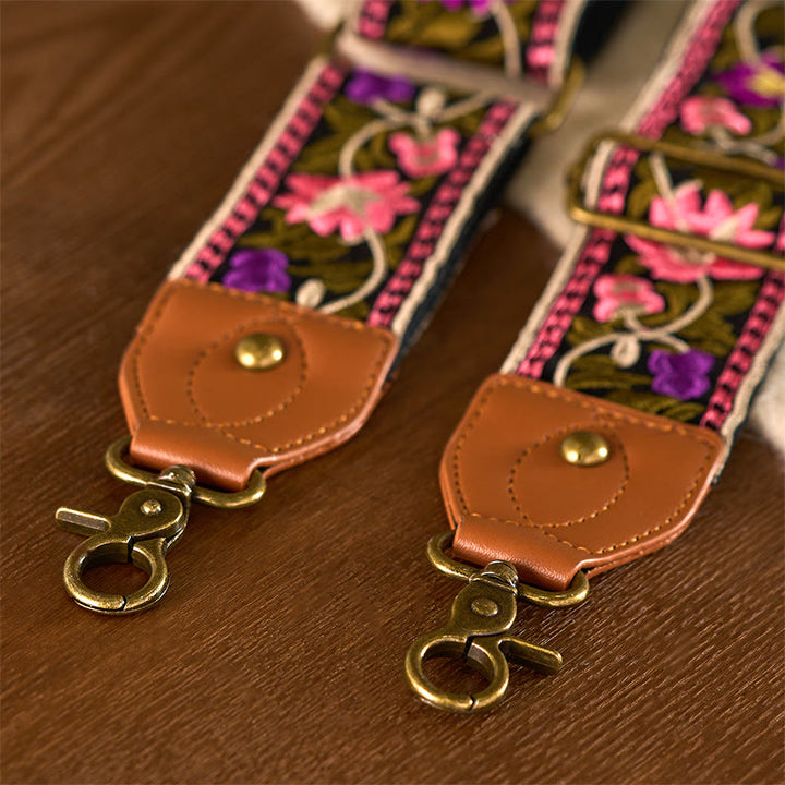 Buddha Stones Bohemian Flower Vine Geometric Embroidery Adjustable Handbags Crossbody Shoulder Bag Purse Straps Replacement - image 27