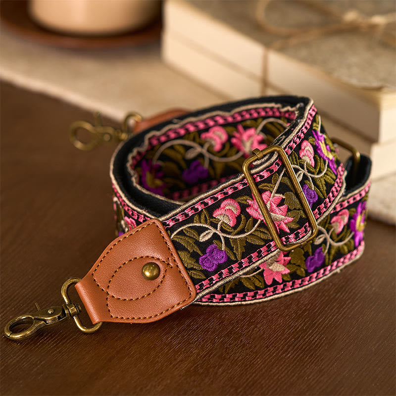 Buddha Stones Bohemian Flower Vine Geometric Embroidery Adjustable Handbags Crossbody Shoulder Bag Purse Straps Replacement - image 25