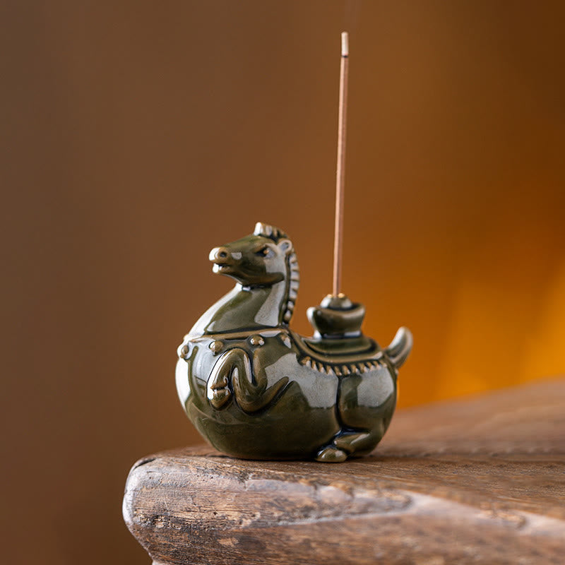 Buddha Stones Year Of The Horse 2026 New Year Ingot Luck Incense Burner - image 1