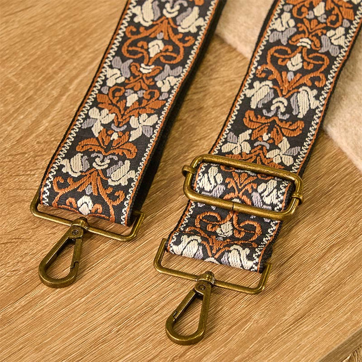 Buddha Stones Bohemian Brown Flower Vine Adjustable Handbags Crossbody Shoulder Bag Straps Replacement - image 4