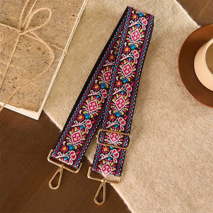 Buddha Stones Bohemian Flower Geometric Stripes Embroidery Adjustable Handbags Crossbody Shoulder Bag Purse Straps Replacement - image 11