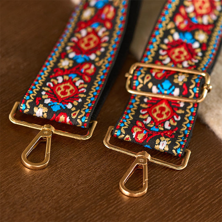 Buddha Stones Bohemian Flower Geometric Stripes Embroidery Adjustable Handbags Crossbody Shoulder Bag Purse Straps Replacement - image 25