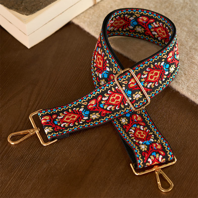 Buddha Stones Bohemian Flower Geometric Stripes Embroidery Adjustable Handbags Crossbody Shoulder Bag Purse Straps Replacement - image 20