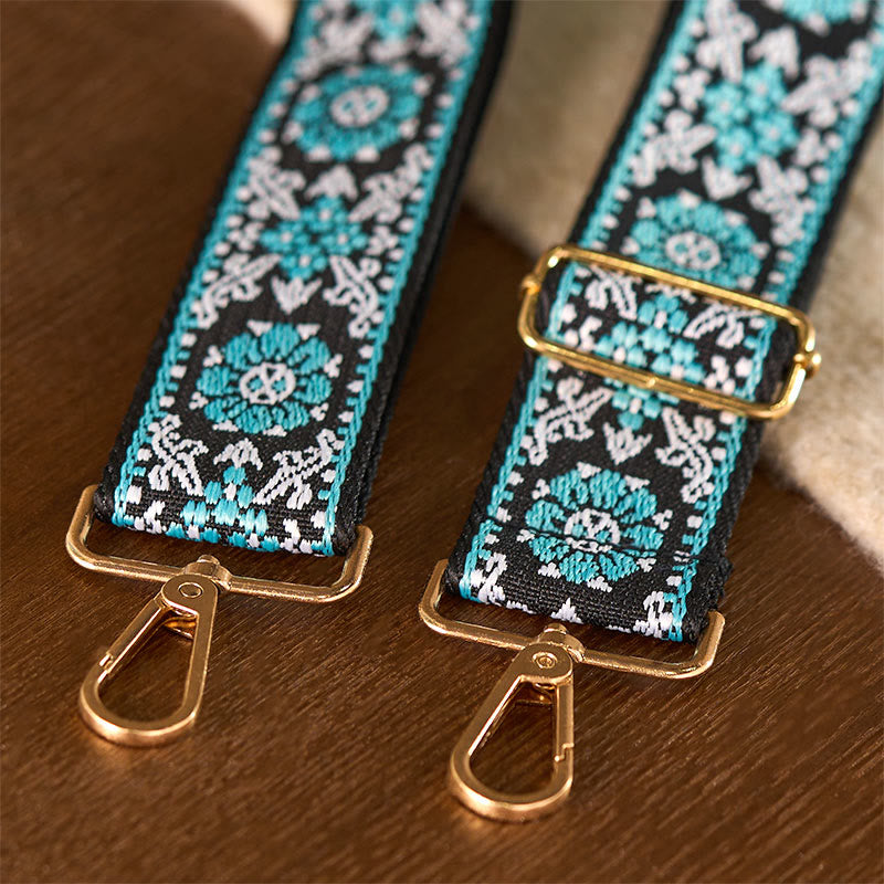 Buddha Stones Bohemian Round Flower Geometric Embroidery Adjustable Handbags Crossbody Shoulder Bag Purse Straps Replacement - image 7