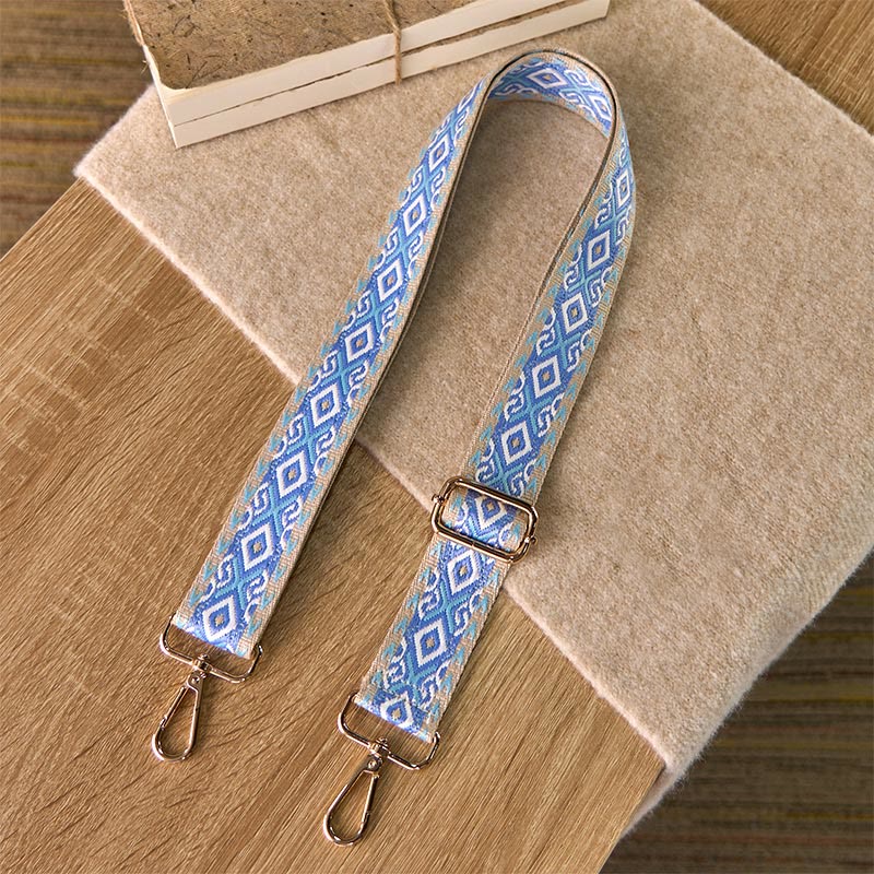 Buddha Stones Boho Rhombus Quadrilateral Stripe Geometric Jacquard Adjustable Handbags Crossbody Shoulder Bag Straps Replacement - image 1