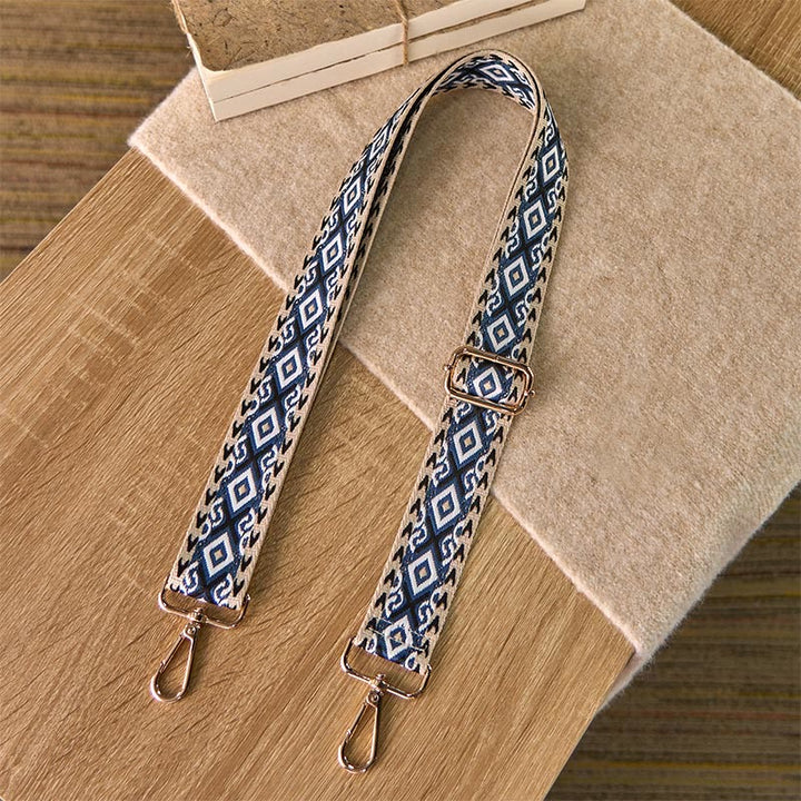 Buddha Stones Boho Rhombus Quadrilateral Stripe Geometric Jacquard Adjustable Handbags Crossbody Shoulder Bag Straps Replacement - image 8