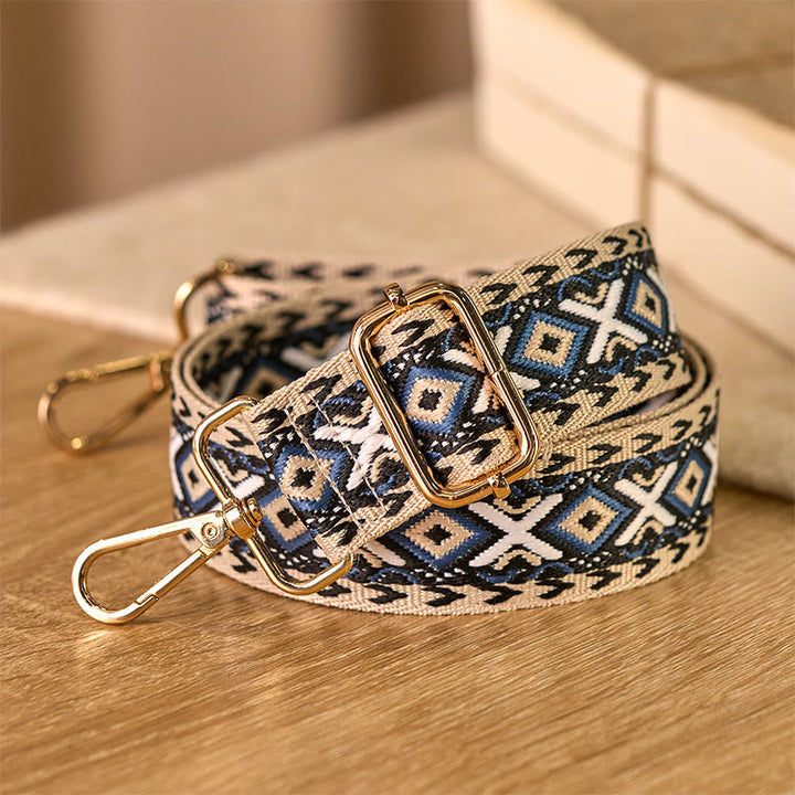 Buddha Stones Boho Rhombus Stripe Geometric Jacquard Adjustable Handbags Crossbody Shoulder Bag Straps Replacement - image 3