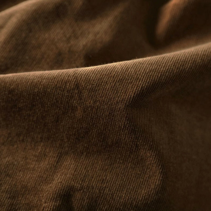 Buddha Stones Fall Solid Button Down Decorative Pocket Stand Collar Long Sleeve Women's Cotton Shirt - image 14