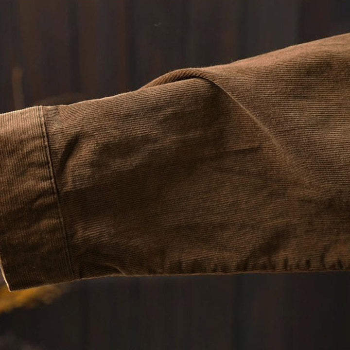 Buddha Stones Fall Solid Button Down Decorative Pocket Stand Collar Long Sleeve Women's Cotton Shirt - image 13