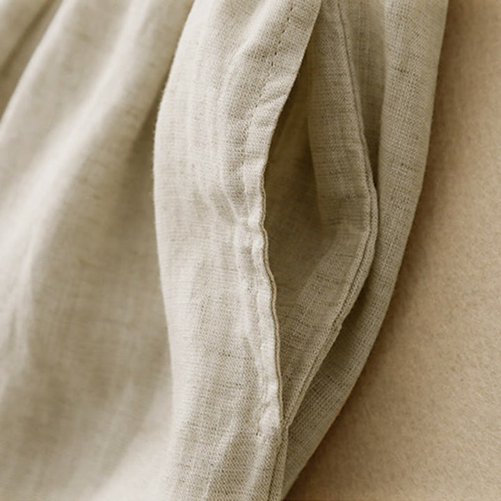 Buddha Stones Summer Elastic Waist Cotton Women's Capri Cropped Harem Pants With Pockets - image 4