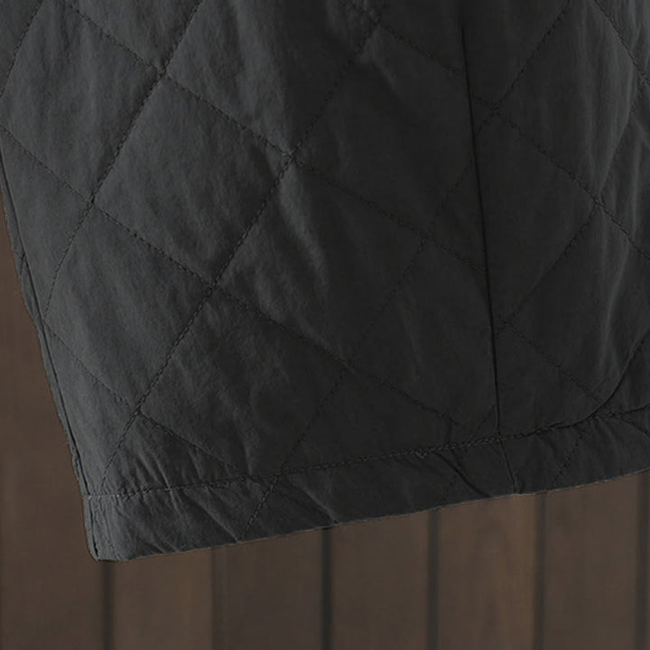 Buddha Stones Rhombus Pattern Cotton Polyester Thick Women's Pants With Pockets - image 16